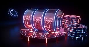 Ruang lobi neon visi4d yang terang